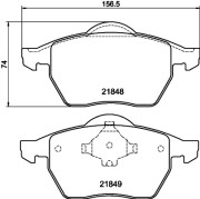 MDB1741 Sada brzdových destiček, kotoučová brzda MINTEX