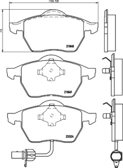 MDB2102 Sada brzdových destiček, kotoučová brzda MINTEX