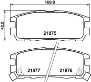 MDB1698 Sada brzdových destiček, kotoučová brzda MINTEX