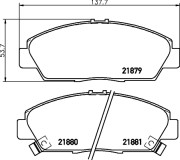 MDB1635 Sada brzdových destiček, kotoučová brzda MINTEX