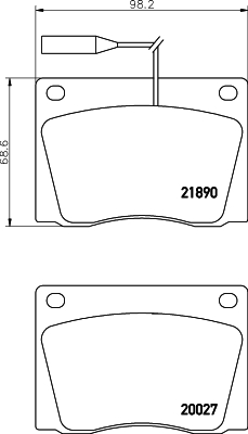 MDB1499 Sada brzdových destiček, kotoučová brzda MINTEX