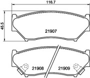 MDB1690 Sada brzdových destiček, kotoučová brzda MINTEX