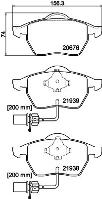 MDB1826 Sada brzdových destiček, kotoučová brzda MINTEX