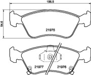 MDB1892 Sada brzdových destiček, kotoučová brzda MINTEX