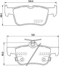 MDB3799 Sada brzdových destiček, kotoučová brzda MINTEX