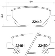 MDB3994 Sada brzdových destiček, kotoučová brzda MINTEX