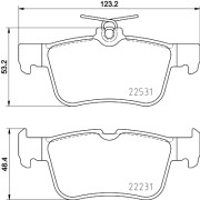 MDB3950 Sada brzdových destiček, kotoučová brzda MINTEX