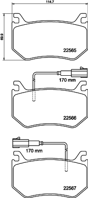 MDB3990 Sada brzdových destiček, kotoučová brzda MINTEX