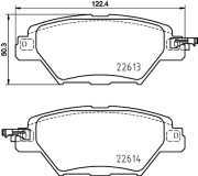 MDB4087 Sada brzdových destiček, kotoučová brzda MINTEX