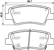 MDB4021 Sada brzdových destiček, kotoučová brzda MINTEX