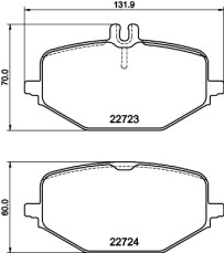 MDB3459 Sada brzdových destiček, kotoučová brzda MINTEX