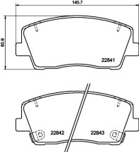 MDB4114 Sada brzdových destiček, kotoučová brzda MINTEX