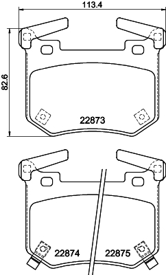 MDB4117 Sada brzdových destiček, kotoučová brzda MINTEX