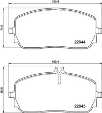 MDB4110 Sada brzdových destiček, kotoučová brzda MINTEX