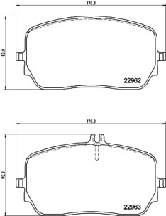 MDB4182 Sada brzdových destiček, kotoučová brzda MINTEX