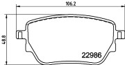 MDB4109 Sada brzdových destiček, kotoučová brzda MINTEX