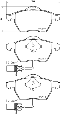 MDB2231 Sada brzdových destiček, kotoučová brzda MINTEX