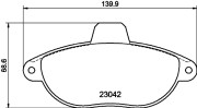 MDB1815 Sada brzdových destiček, kotoučová brzda MINTEX