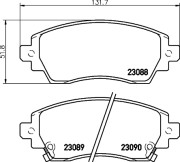 MDB2173 Sada brzdových destiček, kotoučová brzda MINTEX