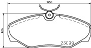 MDB2159 Sada brzdových destiček, kotoučová brzda MINTEX