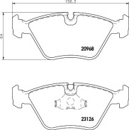 MDB1516 Sada brzdových destiček, kotoučová brzda MINTEX