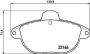 MDB1854 Sada brzdových destiček, kotoučová brzda MINTEX