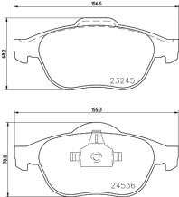 MDB2225 Sada brzdových destiček, kotoučová brzda MINTEX