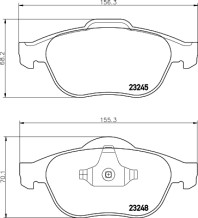 MDB2600 Sada brzdových destiček, kotoučová brzda MINTEX