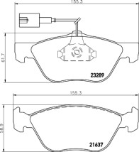 MDB2068 Sada brzdových destiček, kotoučová brzda MINTEX