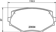 MDB1686 Sada brzdových destiček, kotoučová brzda MINTEX