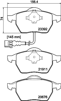 MDB2041 Sada brzdových destiček, kotoučová brzda MINTEX