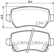 MDB2357 Sada brzdových destiček, kotoučová brzda MINTEX