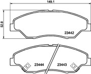 MDB2094 Sada brzdových destiček, kotoučová brzda MINTEX