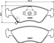 MDB1898 Sada brzdových destiček, kotoučová brzda MINTEX