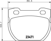 MDB1645 Sada brzdových destiček, kotoučová brzda MINTEX