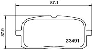 MDB1709 Sada brzdových destiček, kotoučová brzda MINTEX