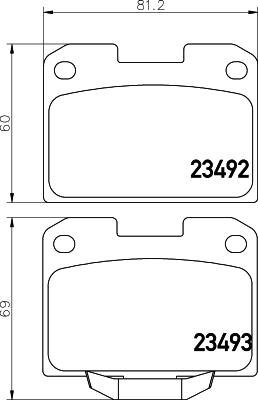 MDB1758 Sada brzdových destiček, kotoučová brzda MINTEX