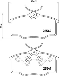 MDB2127 Sada brzdových destiček, kotoučová brzda MINTEX