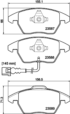 MDB2604 Sada brzdových destiček, kotoučová brzda MINTEX