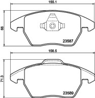 MDB3022 Sada brzdových destiček, kotoučová brzda MINTEX