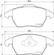 MDB2672 Sada brzdových destiček, kotoučová brzda MINTEX