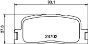 MDB3905 Sada brzdových destiček, kotoučová brzda MINTEX