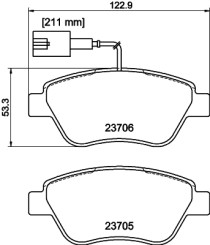 MDB3193 Sada brzdových destiček, kotoučová brzda MINTEX