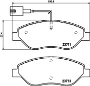 MDB3318 Sada brzdových destiček, kotoučová brzda MINTEX