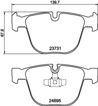 MDB2986 Sada brzdových destiček, kotoučová brzda MINTEX