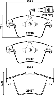 MDB2664 Sada brzdových destiček, kotoučová brzda MINTEX