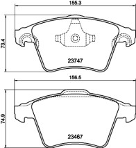 MDB2943 Sada brzdových destiček, kotoučová brzda MINTEX