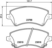 MDB2257 Sada brzdových destiček, kotoučová brzda MINTEX