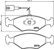 MDB2617 Sada brzdových destiček, kotoučová brzda MINTEX