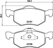 MDB2083 Sada brzdových destiček, kotoučová brzda MINTEX